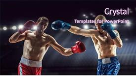  Presentation with box - Audience pleasing PPT layouts consisting of professional box match mixed media backdrop and a wine colored foreground