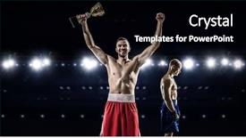  Presentation with box - Audience pleasing slide deck consisting of professional box match mixed media backdrop and a black colored foreground