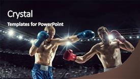  Presentation with box - Cool new PPT theme with professional box match mixed media backdrop and a black colored foreground