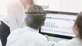  Presentation with desktop - Cool new slide set with professional-business-team-discussing-marketing backdrop and a lemonade colored foreground