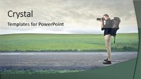  Presentation with desert storm camo - Cool new theme with professional camera on desert road backdrop and a light gray colored foreground