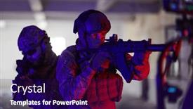  Presentation with mission - Theme consisting of professional-cameraman-captures-the-intense background and a navy blue colored foreground