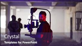  Presentation with mission - Presentation theme consisting of professional-cameraman-captures-the-intense background and a wine colored foreground