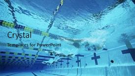  Presentation with professional development page 7 - PPT theme having professional caucasian female swimmers swimming background and a light blue colored foreground