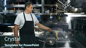  Presentation with cook chef - PPT layouts featuring professional-chef-cook-making-vegetarian background and a wine colored foreground