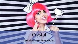  Presentation with pop art - Audience pleasing presentation design consisting of professional comic pop art backdrop and a teal colored foreground