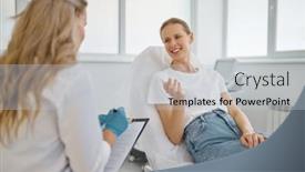  Presentation with cosmetology clinic - Slides featuring professional-consultation-in-modern-cosmetology background and a  colored foreground