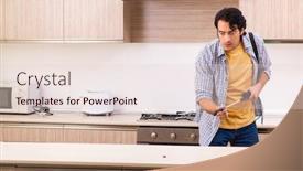  Presentation with pest - Amazing presentation theme having professional contractor doing pest control at kitchen backdrop and a lemonade colored foreground