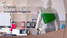  Presentation with pest control - Beautiful PPT layouts featuring professional-contractor-doing-pest-control backdrop and a soft green colored foreground
