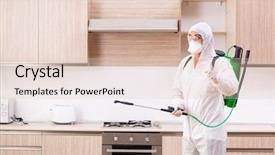  Presentation with pest control - Beautiful PPT layouts featuring professional contractor doing pest control backdrop and a lemonade colored foreground