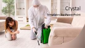  Presentation with poison control - Audience pleasing presentation consisting of professional contractor doing pest control backdrop and a lemonade colored foreground