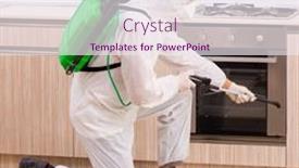 Presentation with pest control - PPT theme consisting of professional-contractor-doing-pest-control background and a  colored foreground
