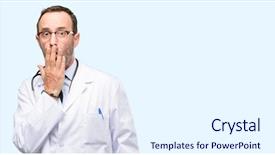  Presentation with blue professional - Colorful presentation theme enhanced with professional covers mouth in shock backdrop and a sky blue colored foreground