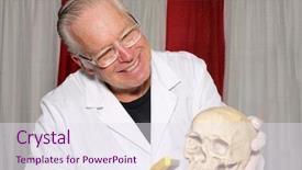  Presentation with friendly - Slides enhanced with professional dentist or oral surgeon background and a  colored foreground