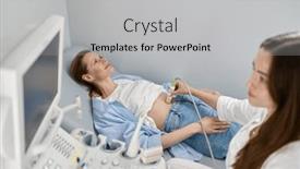  Presentation with abdominal - PPT layouts with professional-doctor-examining-his-patient background and a light gray colored foreground