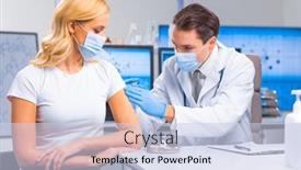  Presentation with patient safety - Slide set featuring professional-doctor-makes-a-coronavirus background and a lemonade colored foreground