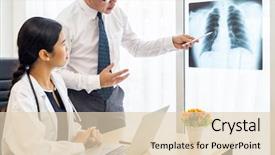  Presentation with discussion - Beautiful slides featuring professional doctors discussion about x backdrop and a lemonade colored foreground