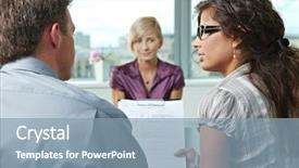 Presentation with professional interview - Amazing PPT layouts having professional documents - conductors talking over the questionnaire backdrop and a light blue colored foreground