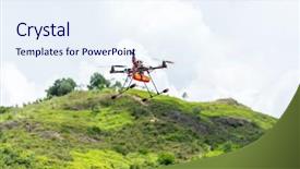  Presentation with gps - Amazing slide deck having professional drone with gps making backdrop and a  colored foreground