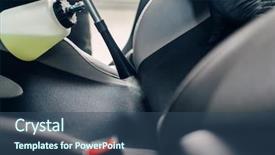  Presentation with dry cleaning - Theme having professional dry cleaning of car background and a  colored foreground