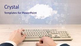  Presentation with email - Amazing slide deck having professional email writing - first person view backdrop and a  colored foreground