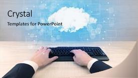  Presentation with view of cusco peru - Presentation design consisting of professional email writing - first person view background and a light blue colored foreground