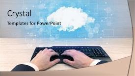  Presentation with email - Audience pleasing presentation theme consisting of professional email writing - first person view backdrop and a light blue colored foreground