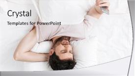  Presentation with brainstorming top view - Slide set consisting of professional email writing - top view of a confused background and a white colored foreground