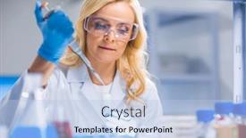  Presentation with genetic research - Amazing PPT layouts having professional-female-scientist-is-working backdrop and a light blue colored foreground