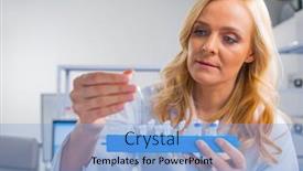  Presentation with research engineer - Theme having professional-female-scientist-is-working background and a light blue colored foreground