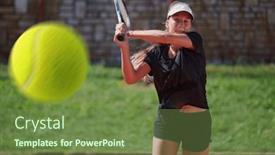  Presentation with precision - Theme consisting of professional-female-tennis-player-serves background and a tawny brown colored foreground