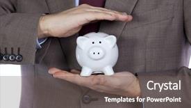  Presentation with best solution - Slide set with professional finance and insurance solution background and a gray colored foreground