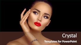  Presentation with black woman - Colorful PPT layouts enhanced with professional holiday make-up red backdrop and a tawny brown colored foreground
