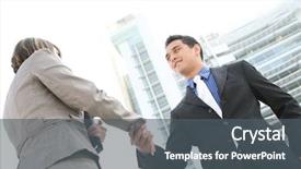  Presentation with professional interview - Audience pleasing presentation design consisting of professional interview - attractive man and woman business backdrop and a dark gray colored foreground