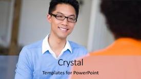  Presentation with questions answers question answer icon - Presentation theme with professional interview - i am ready to answer background and a light blue colored foreground