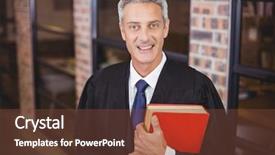  Presentation with portrait happy family smiling - Beautiful theme featuring professional judgement - portrait of happy male lawyer backdrop and a  colored foreground