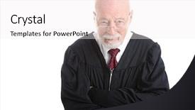  Presentation with old big bike on white - Cool new PPT layouts with professional judgement - wise old judge isolated backdrop and a sky blue colored foreground