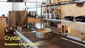  Presentation with professional - Theme having professional kitchen interior background and a tawny brown colored foreground