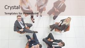  Presentation with professional community - Slide deck enhanced with professional learning community - successful business team sitting background and a soft green colored foreground