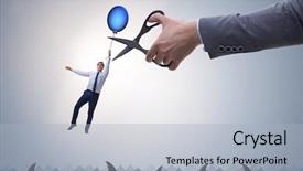  Presentation with transportation air balloon flying - Colorful slide deck enhanced with professional lifeline - businessman flying holding balloon backdrop and a  colored foreground