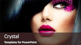  Presentation with eyelashes - Theme enhanced with professional makeup false eyelashes purple background and a wine colored foreground