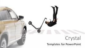  Presentation with suv - Slide deck enhanced with professional-man-in-a-suit background and a white colored foreground