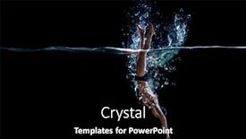 Presentation with swimmer - Theme with professional-man-swimmer background and a black colored foreground