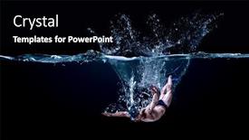  Presentation with swimmer - Presentation theme having professional-man-swimmer background and a black colored foreground