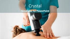  Presentation with massage therapist - PPT layouts featuring professional-massage-therapist-rehabilitologist-doing background and a ocean colored foreground