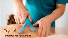  Presentation with professional - Presentation theme enhanced with professional-masseur-doing-back-massage background and a  colored foreground