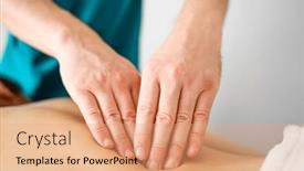  Presentation with massage therapist - Slides with professional-masseur-therapist-doing-massage background and a coral colored foreground