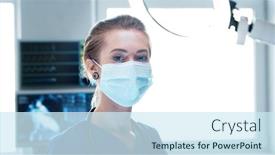  Presentation with emergency medicine - Colorful slide set enhanced with professional-medical-doctor-working backdrop and a cool aqua colored foreground