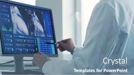  Presentation with medical technology healthcare - Presentation consisting of professional-medical-doctor-working background and a seafoam green colored foreground