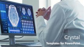  Presentation with neurosurgery - Slide set with professional-medical-doctor-working background and a seafoam green colored foreground